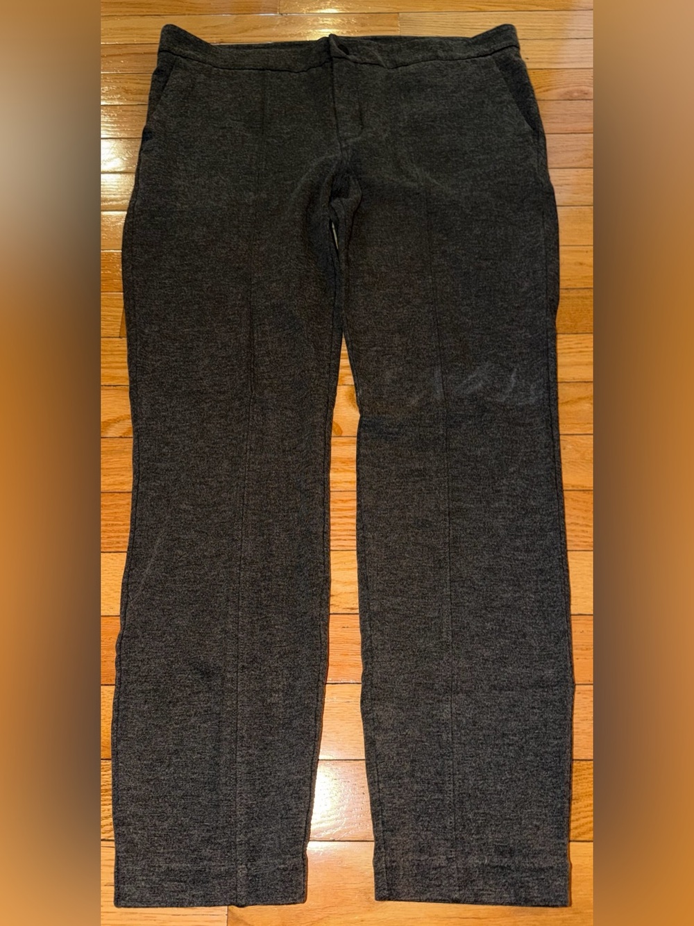 Athleta Gray Ponte Skinny Ankle Mid Rise Stretch Rayon Pants Women’s 14